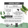 Infographic about Mate Lemon: steep 3-4 minutes, origin: Paraná Brazil, high caffeine, all real ingredients, ethically sourced