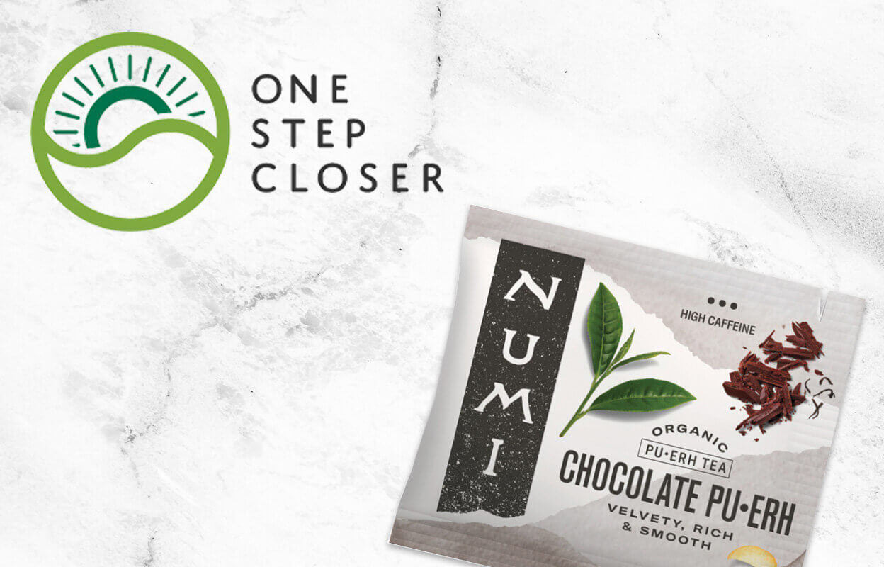 OSC (One Step Closer) organization logo with Numi plant-based wrapper